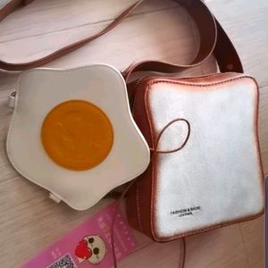 Bread shape and egg Handbag(Brand New)